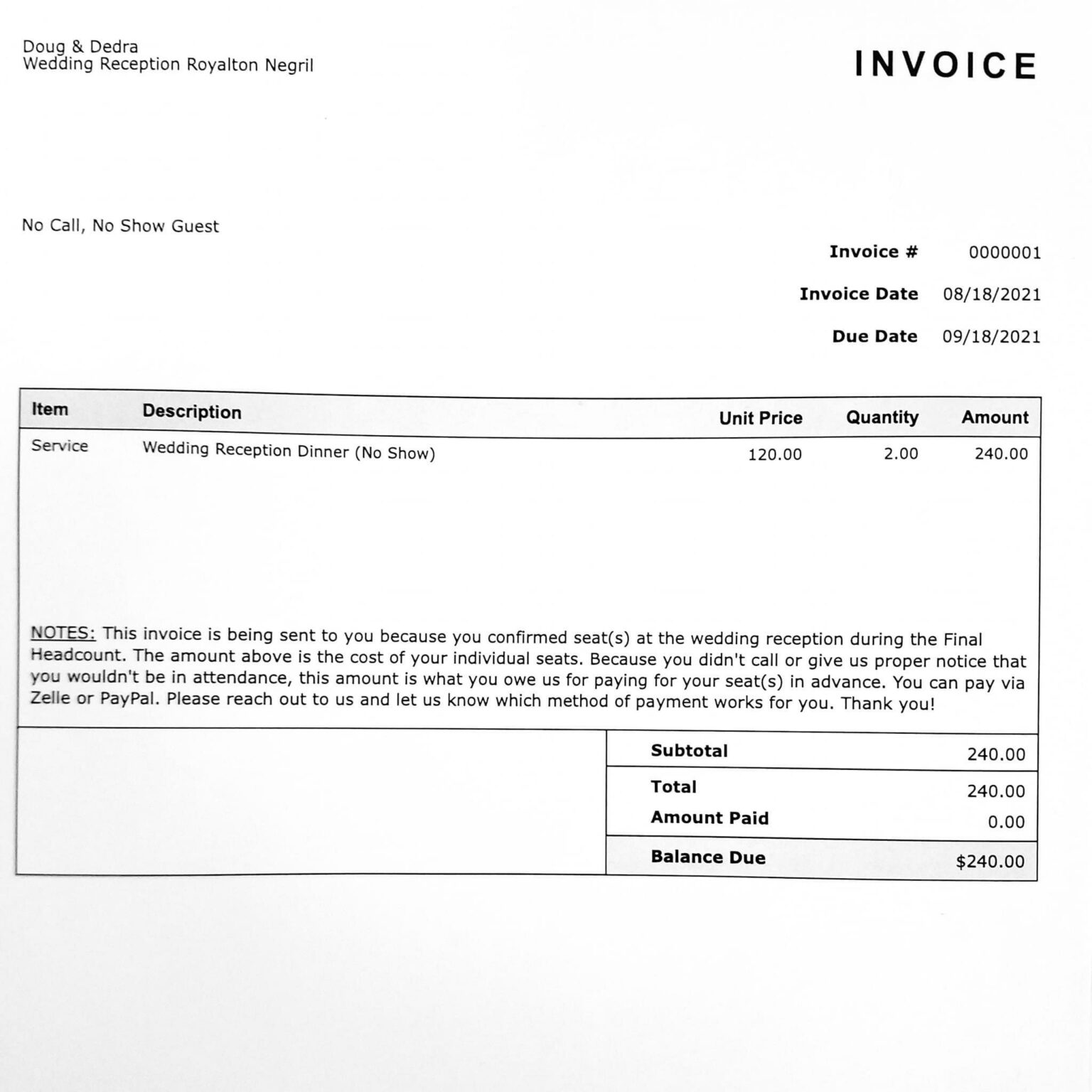 بـ دفع غرامة إجبارية .. عروسان يعاقبان الضيوف المتخلفين عن حفل زفافهما E9lcnqzWEAU5rQ7