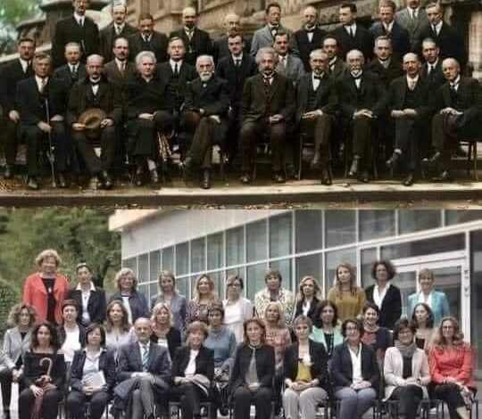 صورتان تبرزا كيف احرزت النساء تقدم ملحوظ في مجال الفيزياء خلال 90 عام